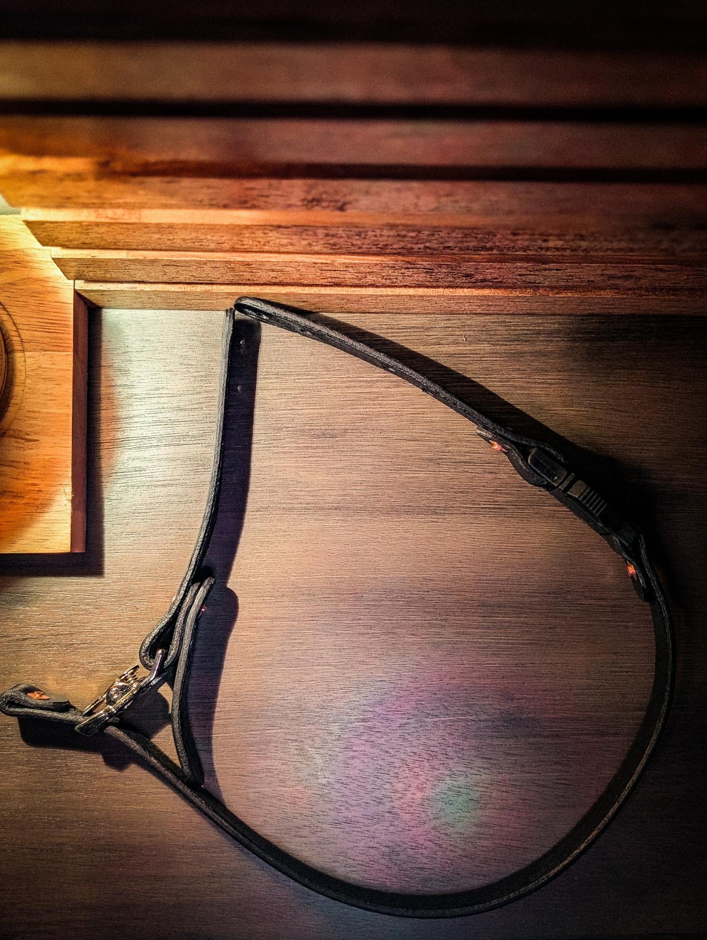 Firefighter Leather Helmet Strap – Black Bridle Leather