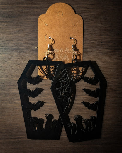 Handmade Acrylic Spooky Earrings 🎃✨