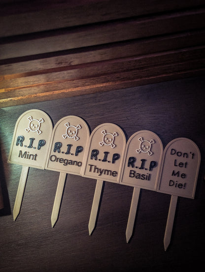 Herb garden tombstones 5pk