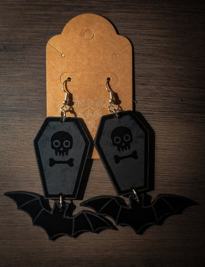 Handmade Acrylic Spooky Earrings 🎃✨