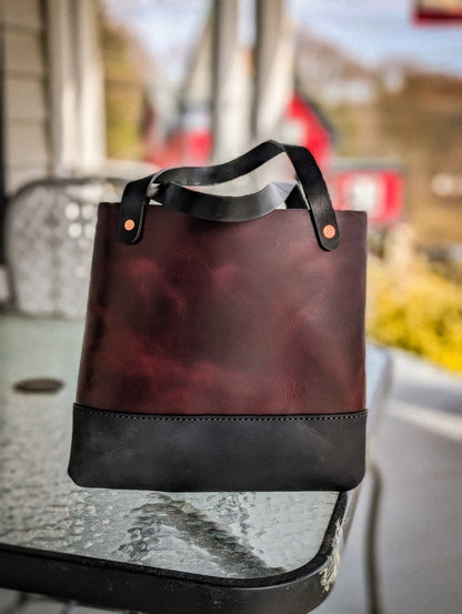 The "Lilith" oxblood tote bag