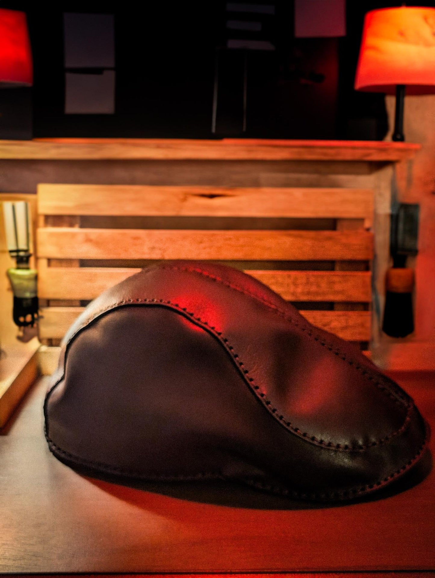 The "Winter Hill" Leather Scally Cap