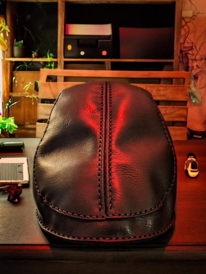 The "Winter Hill" Leather Scally Cap